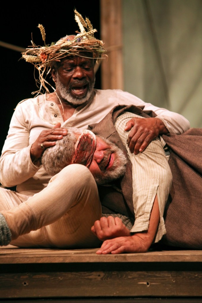 Joseph Marcell as King Lear and Rawiri Paratene as Gloucester. Photo by Ellie Kurrtz