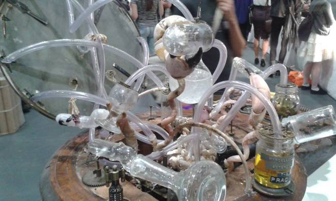 'The Wasp Factory' at the LonCon Dealer's Room - an installation in honour of Iain Banks.