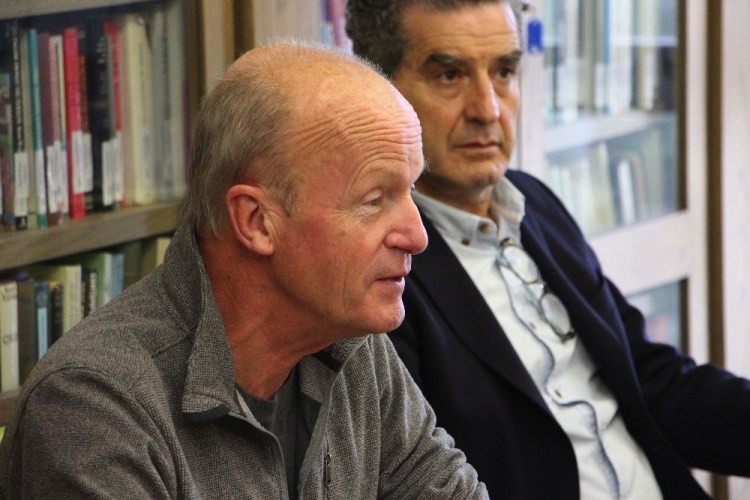 Jim Crace at a press conference at the University of Malta earlier this month. Crace will be Writer in Residence there until December 19