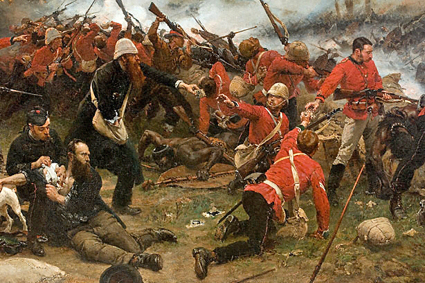 Défense de Rorke's Drift (detail) by Alphonse-Marie-Adolphe de Neuville