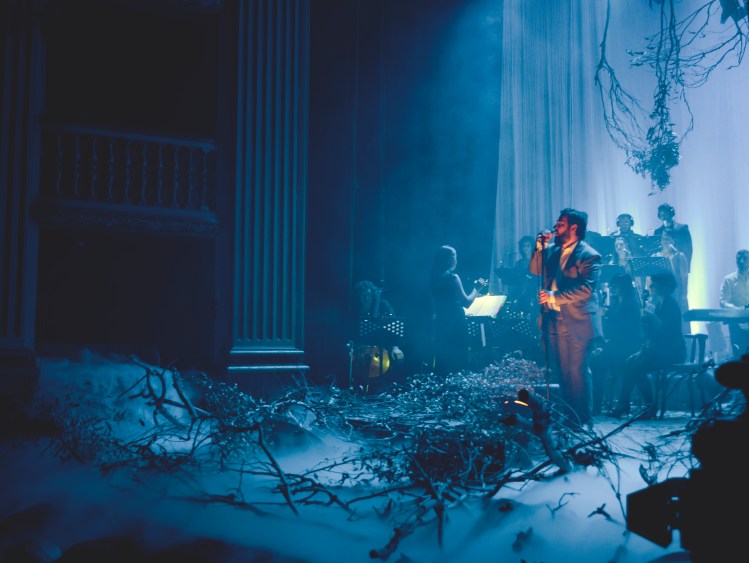 Brikkuni debuting songs from Rub Al Khali during a concert at the Manoel Theatre in October 2015 (Photo: Chris Vella)