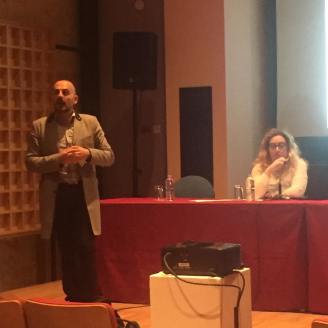 Arts Council Malta Head of Strategy Toni Attard and intellectual property lawyer Jeanine Rizzo at the ACM Lab on censorship/self-censorship in Malta, April 21